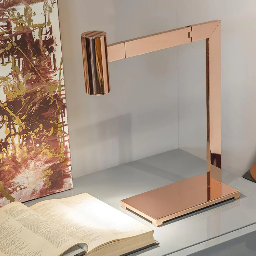 Minimalist L-Shaped Desk Lamp with Integrated LED