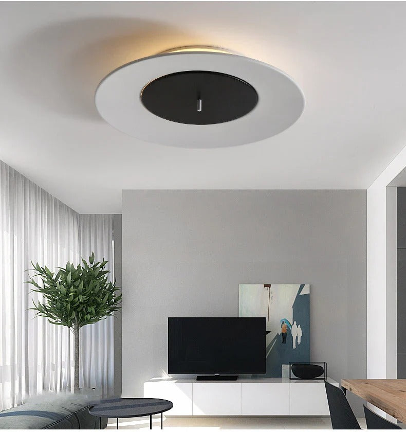 Minimalist Circular LED Ceiling Light - Soft Illumination