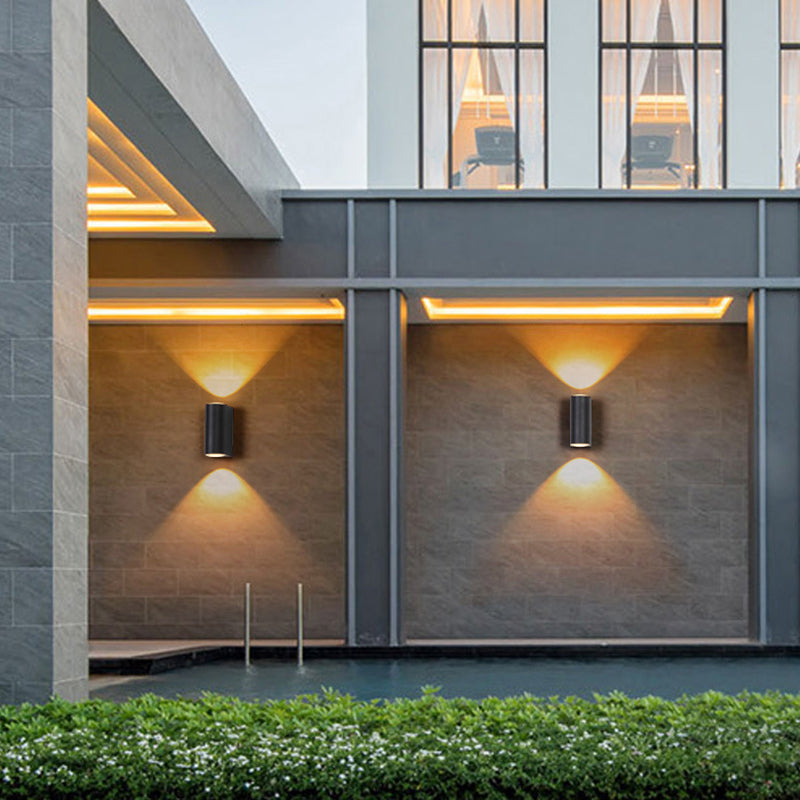 Minimalist Outdoor Exterior Wall Light – Black, Steady or Sensor Modes