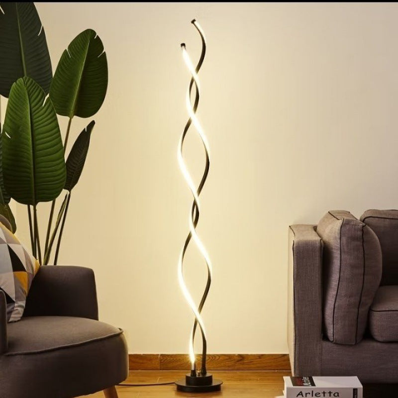 Minimalist Spiral LED Floor Lamp