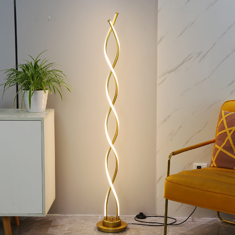Minimalist Spiral LED Floor Lamp