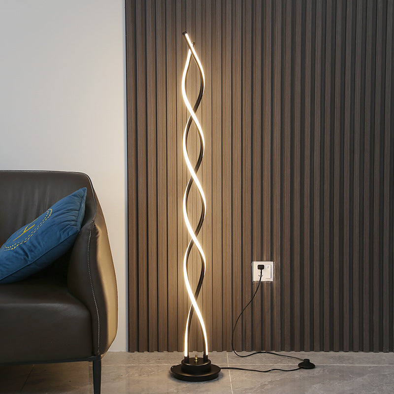 Minimalist Spiral LED Floor Lamp