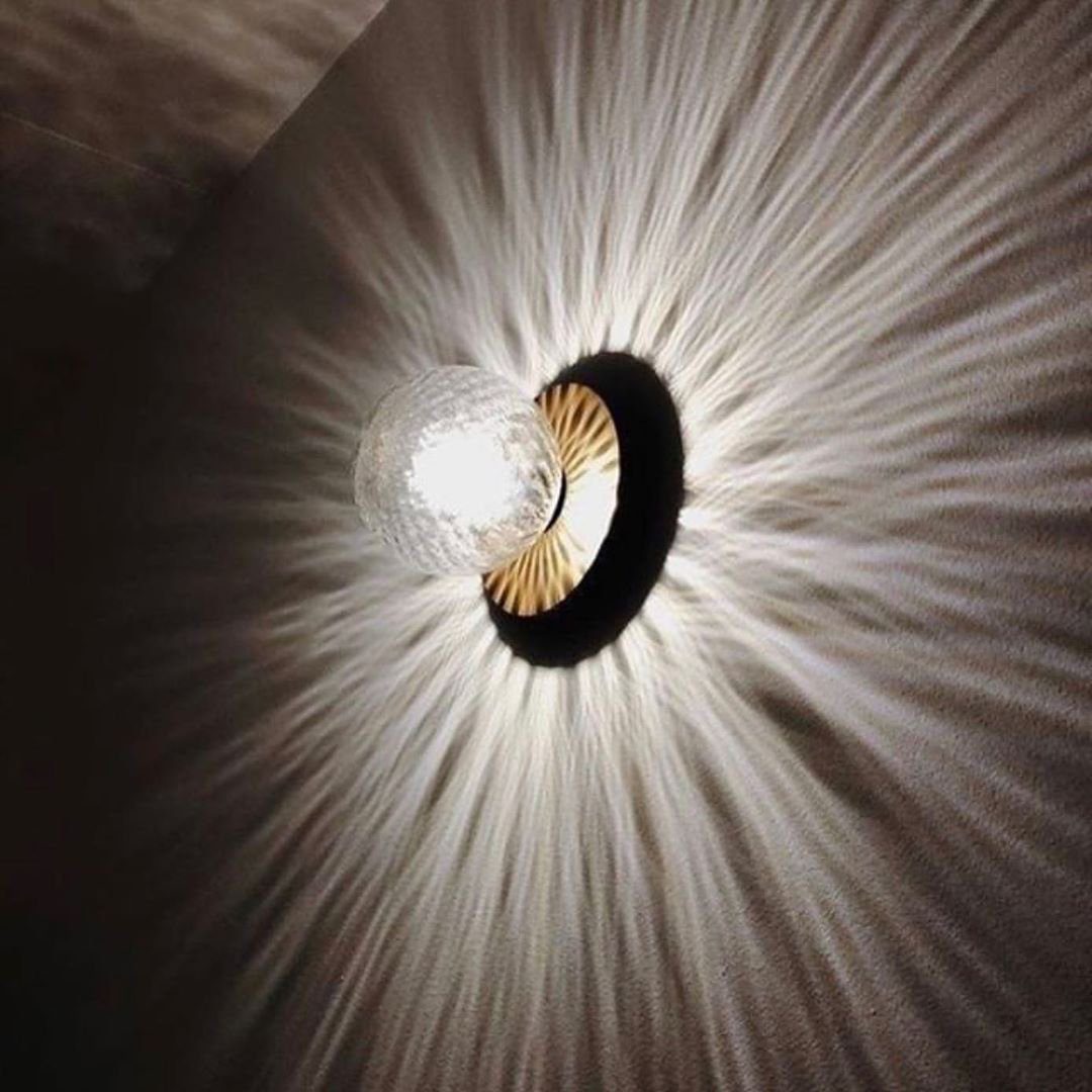 Modern Art Deco Wall Sconce - Mouth-Blown Glass Sphere