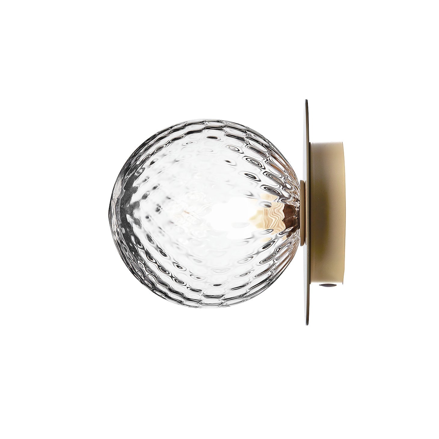 Modern Art Deco Wall Sconce - Mouth-Blown Glass Sphere