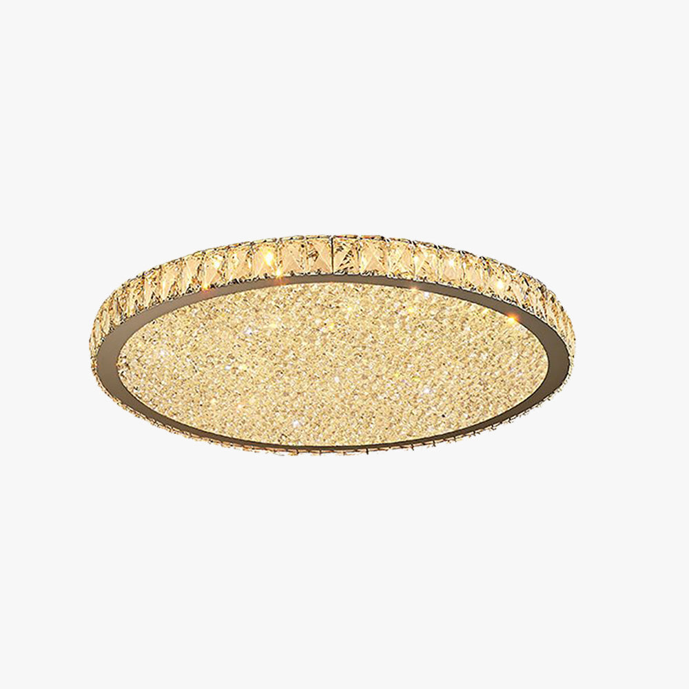 Modern Crystal LED Ceiling Light – Luxurious Round Flush Mount