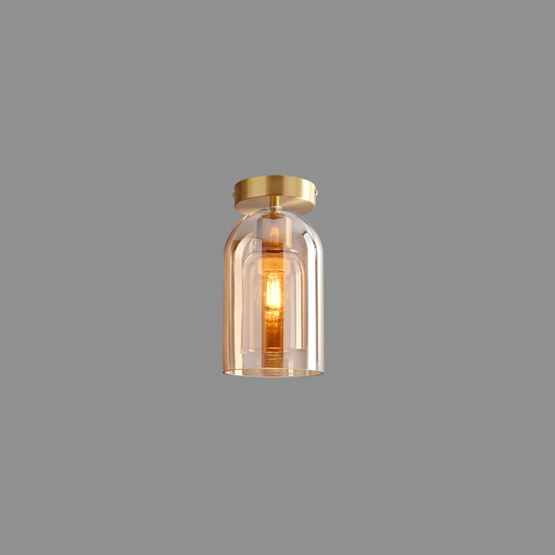 Modern Glass Ceiling Light – Elegant Cylinder Shape