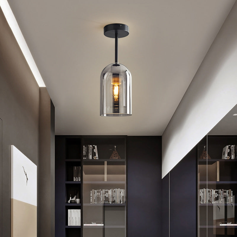 Modern Glass Ceiling Light – Elegant Cylinder Shape