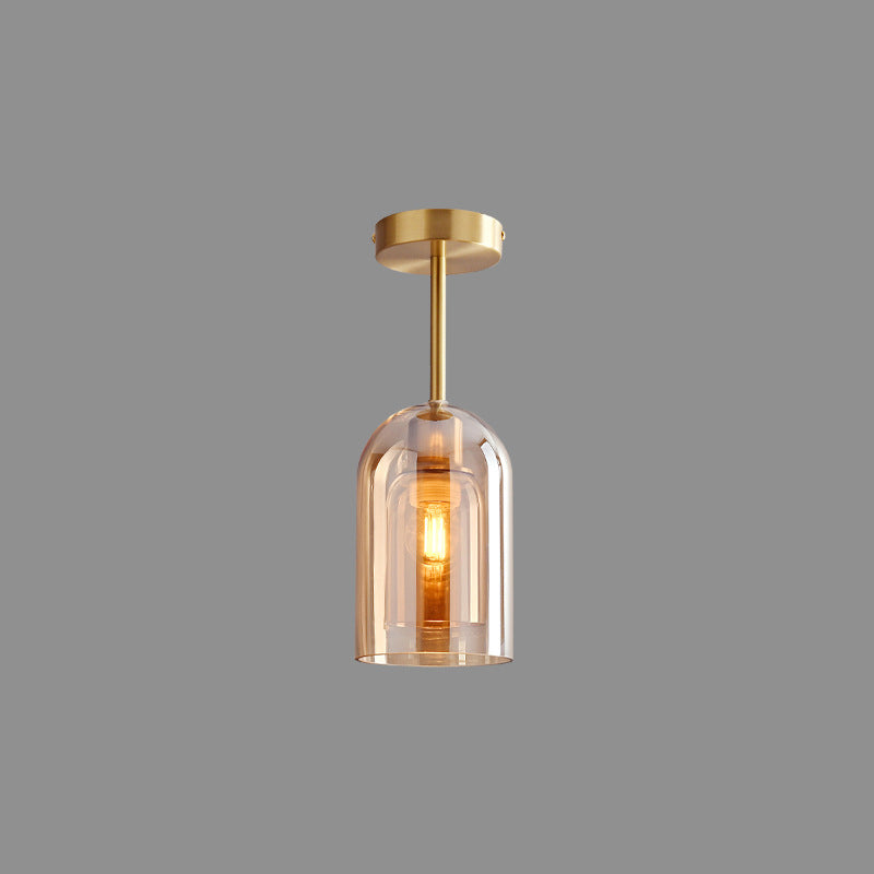 Modern Glass Ceiling Light – Elegant Cylinder Shape