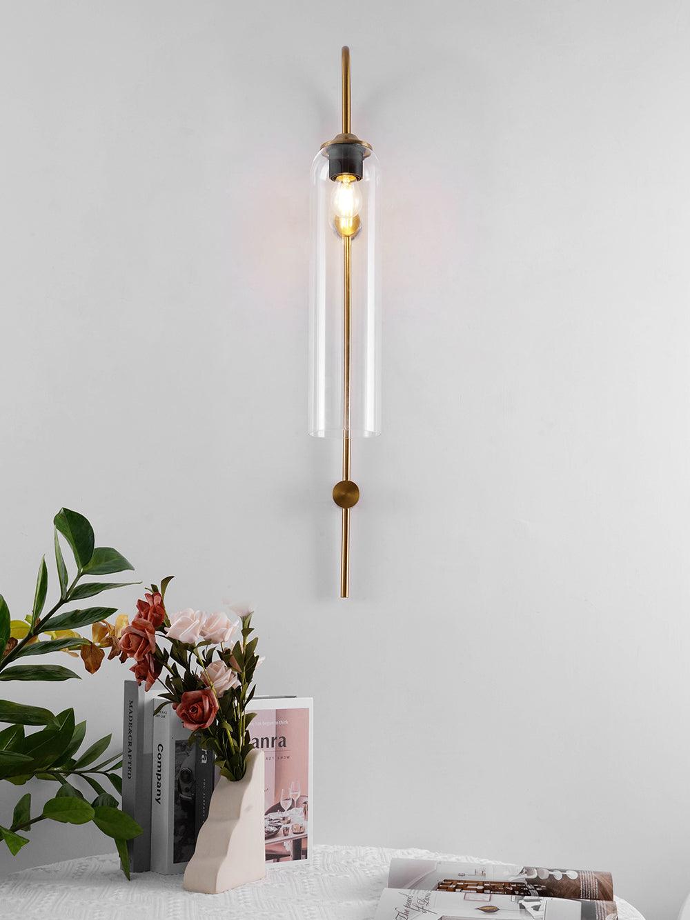 Modern Glass Wall Lamp – Cylindrical Tube Design