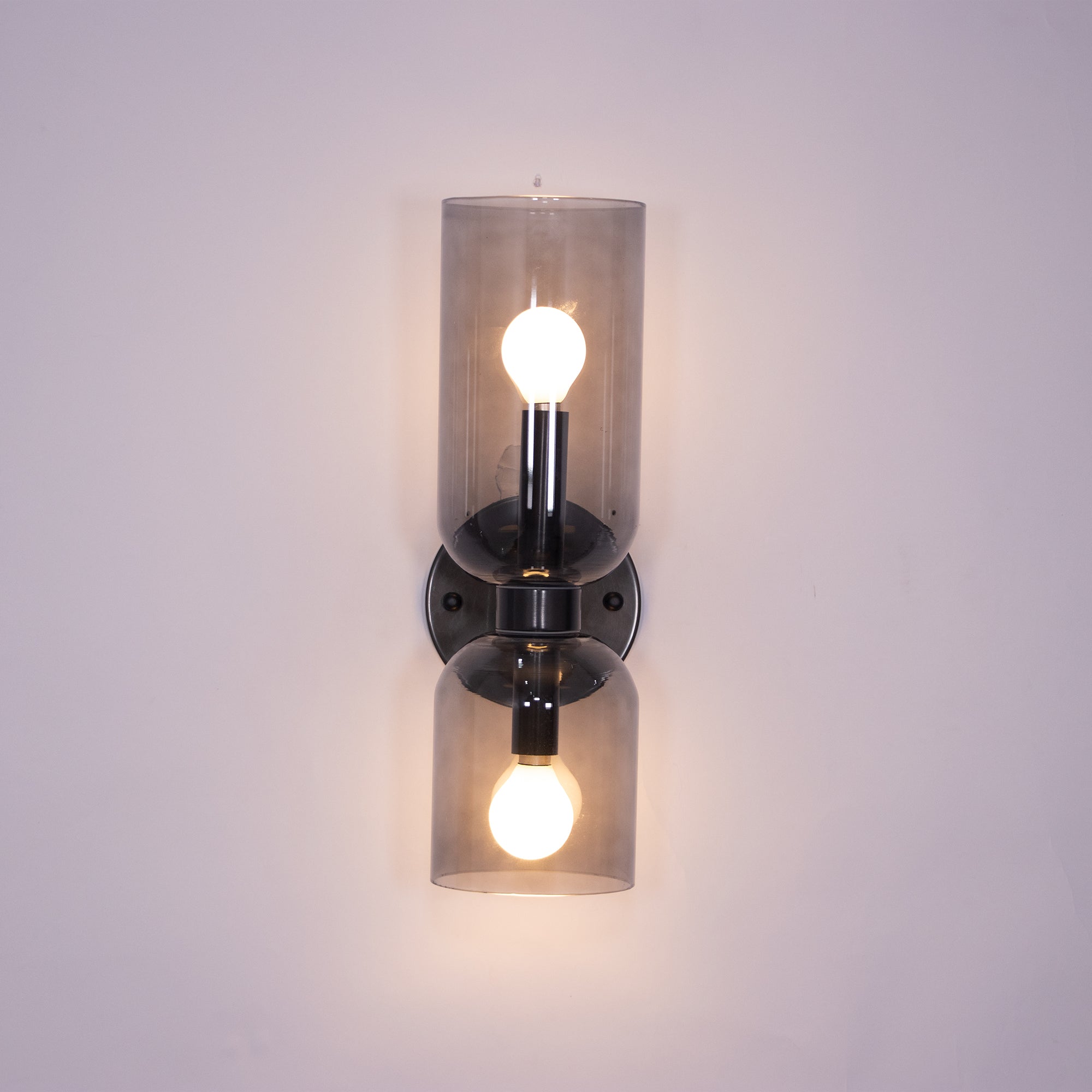 Modern Glass Wall Lamp – Double Cylinder Design