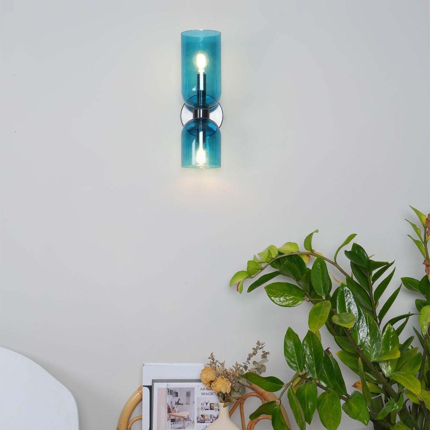 Modern Glass Wall Lamp – Double Cylinder Design