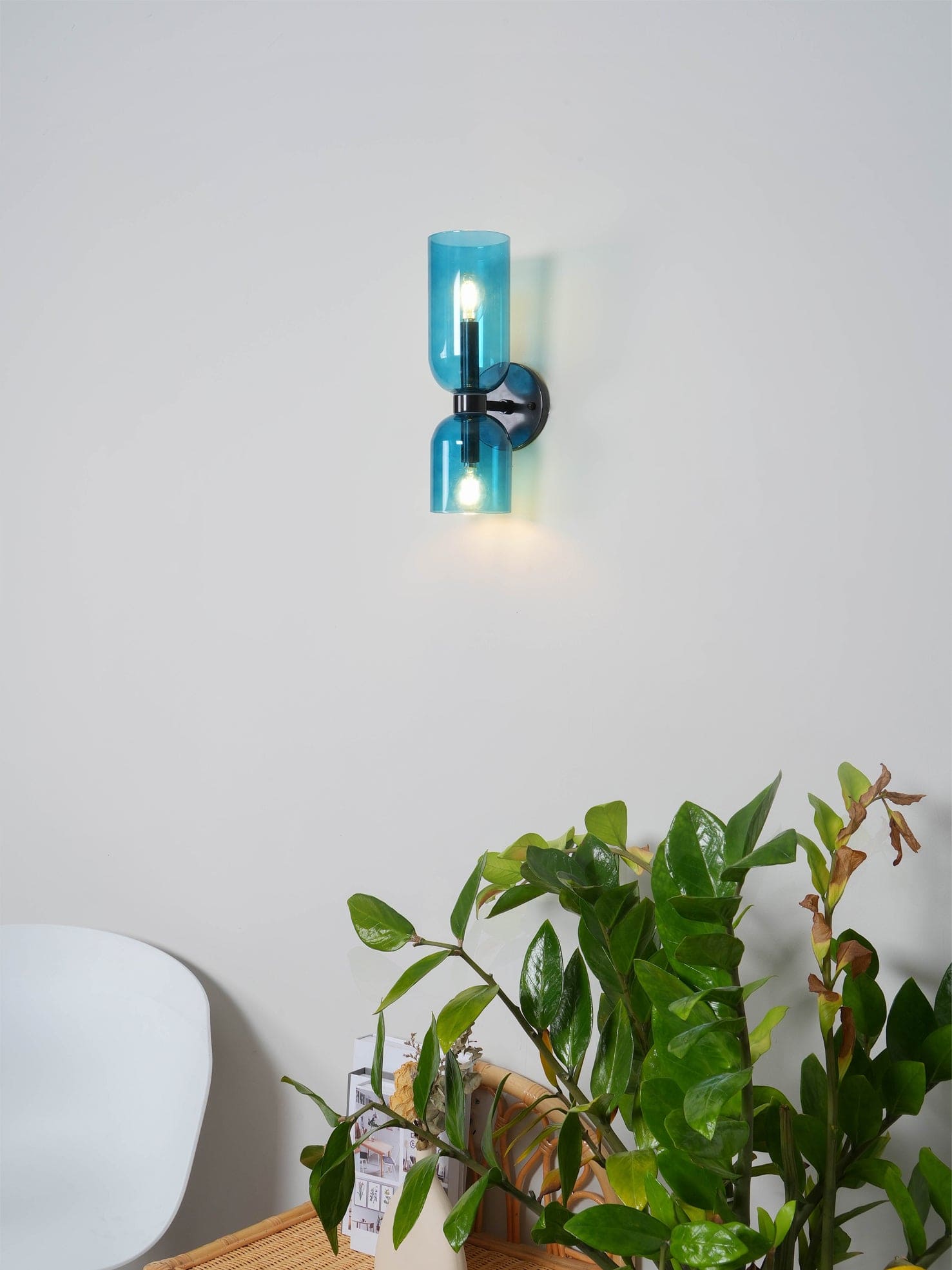 Modern Glass Wall Lamp – Double Cylinder Design