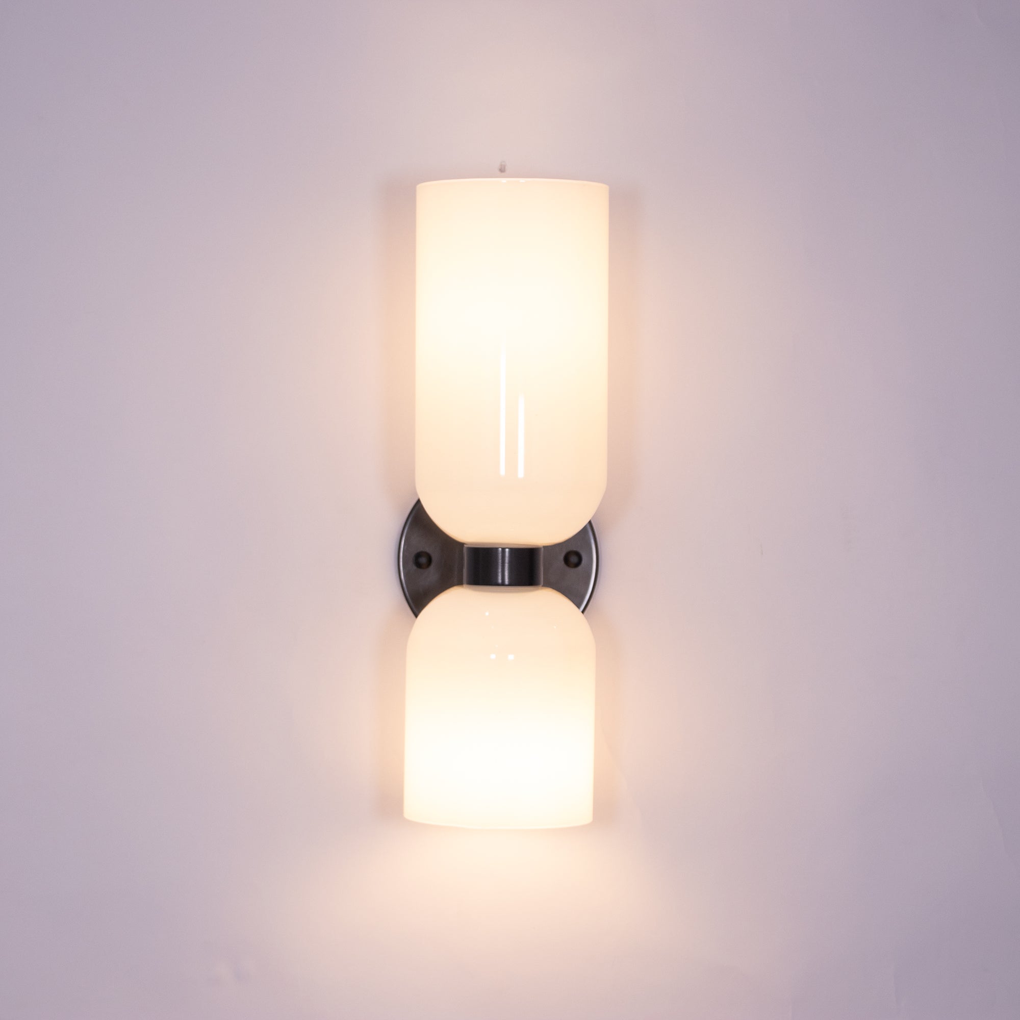 Modern Glass Wall Lamp – Double Cylinder Design