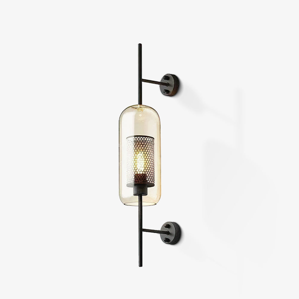 Modern Glass Wall Light - Cylindrical & Spherical Design