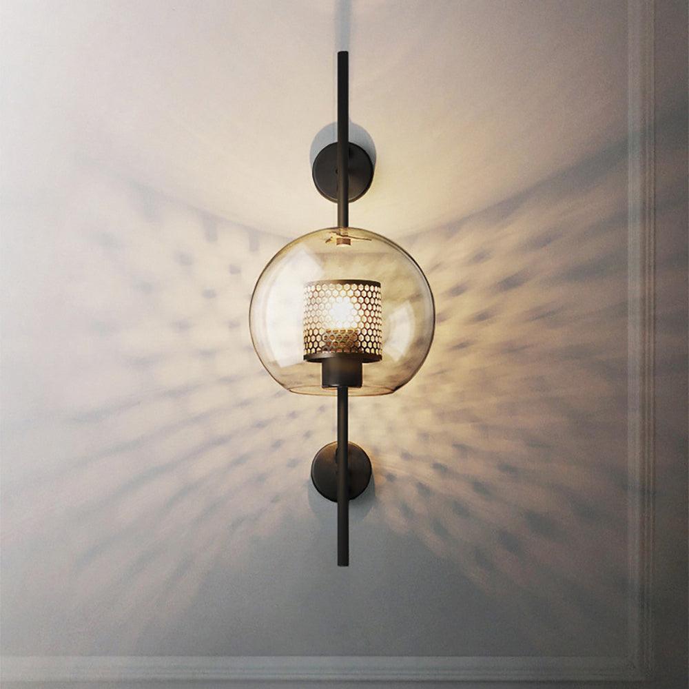 Modern Glass Wall Light - Cylindrical & Spherical Design