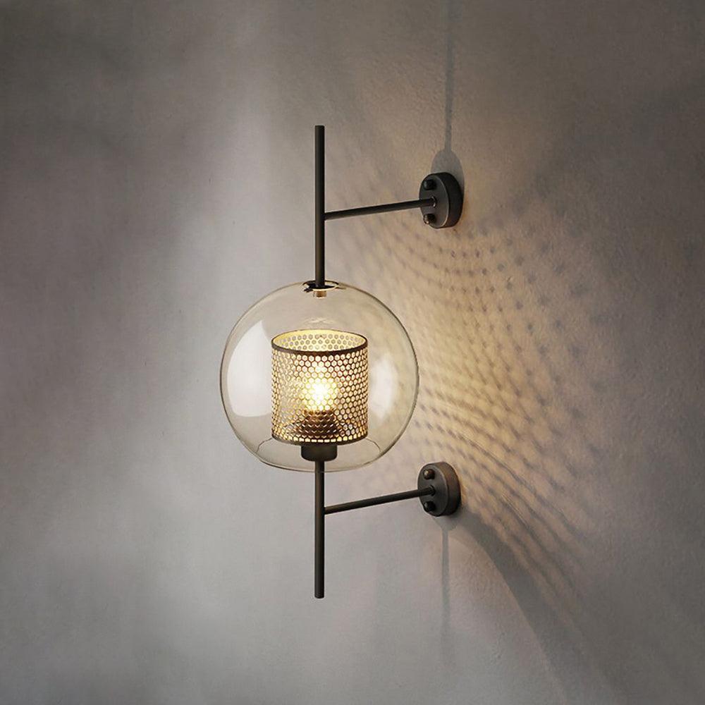 Modern Glass Wall Light - Cylindrical & Spherical Design