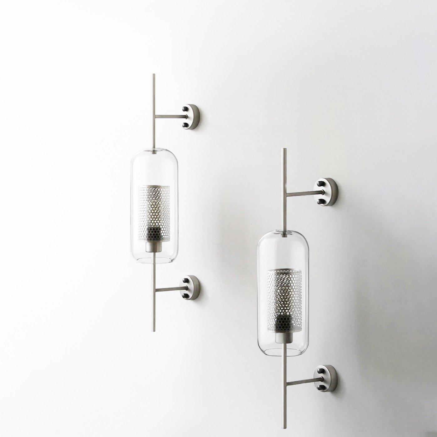 Modern Glass Wall Light - Cylindrical & Spherical Design