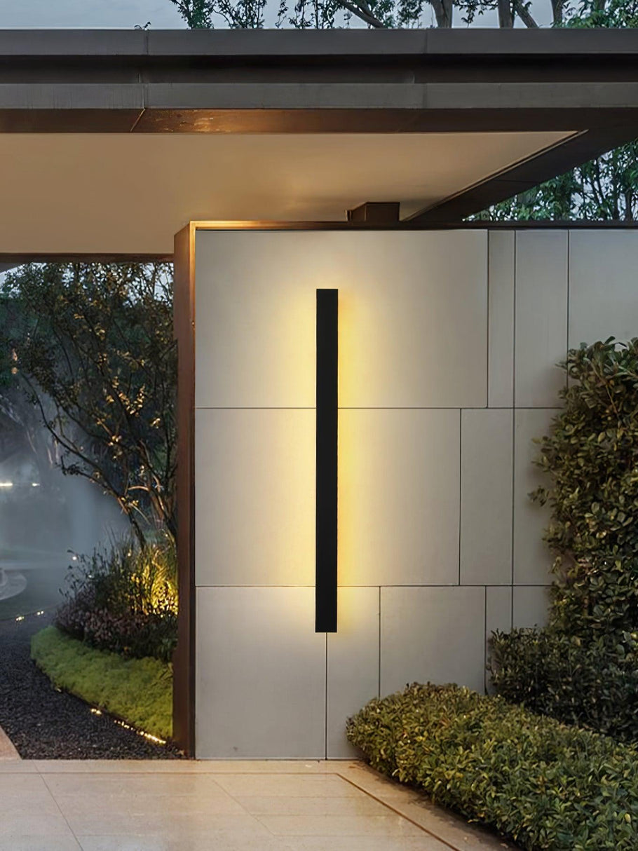 Modern Solar Outdoor Wall Light – Long LED Strip, Waterproof