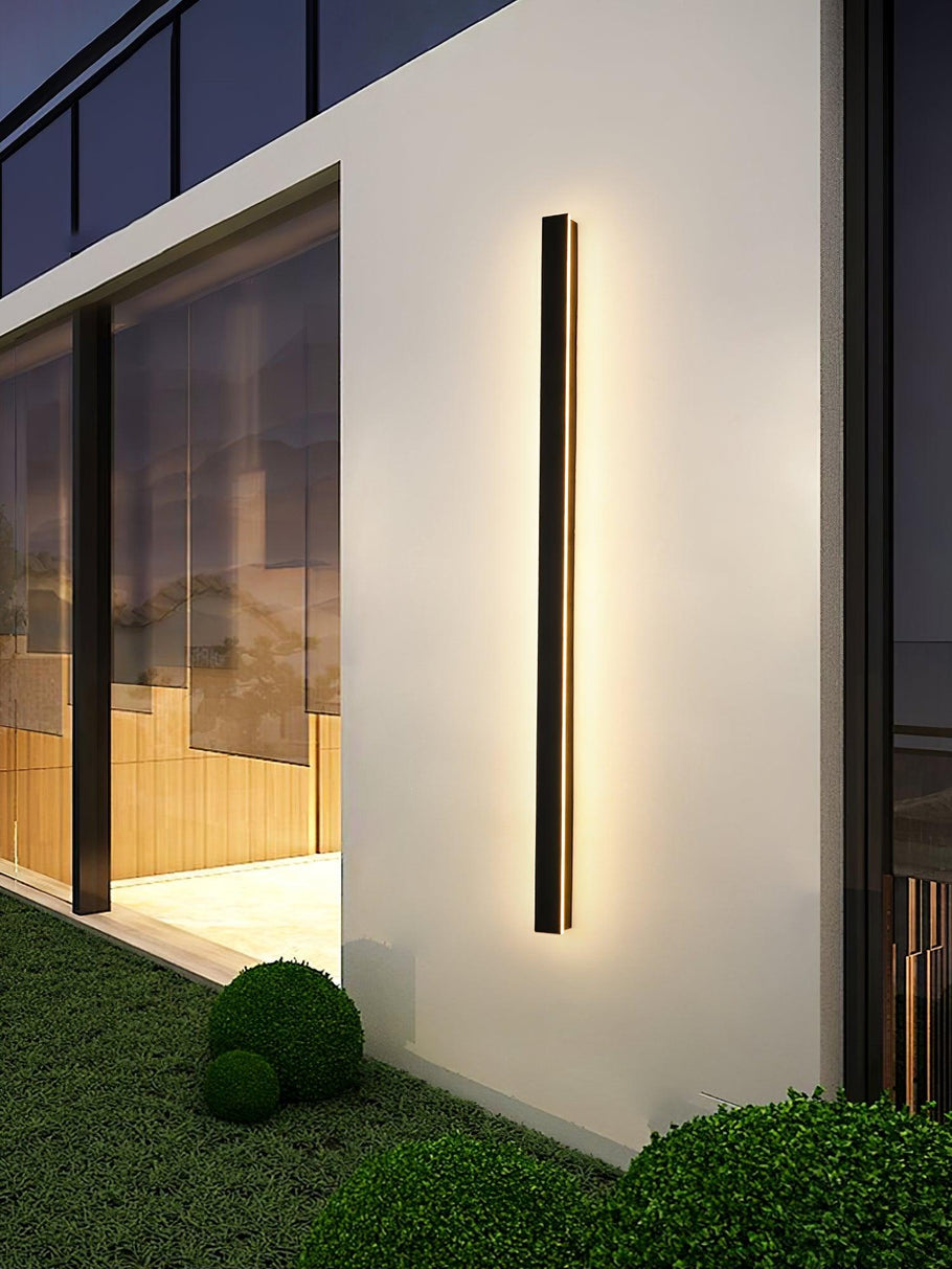 Modern Solar Outdoor Wall Light – Long LED Strip, Waterproof