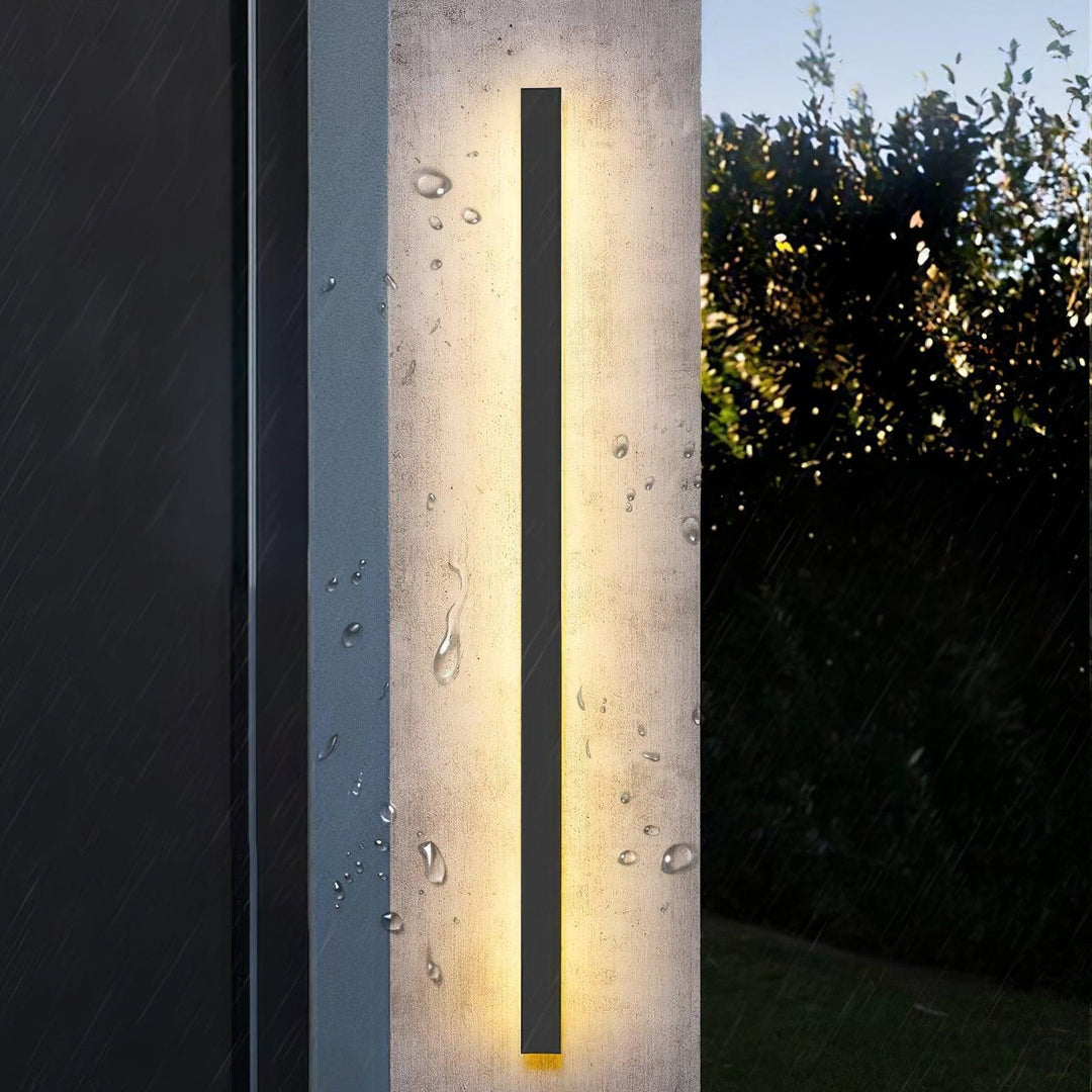 Modern Solar Outdoor Wall Light – Long LED Strip, Waterproof