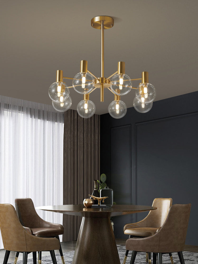 Modern Multi-Head Sphere Chandelier