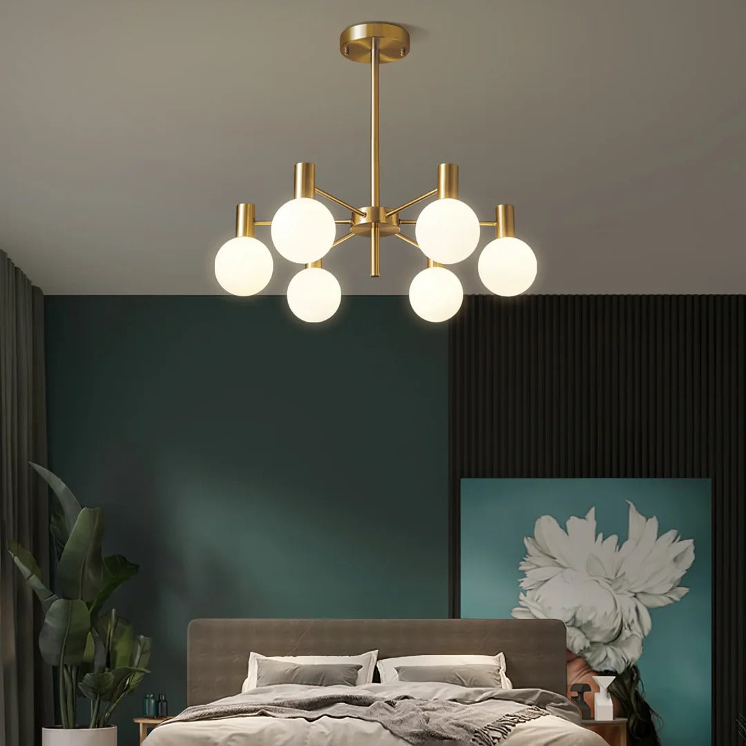 Modern Multi-Head Sphere Chandelier