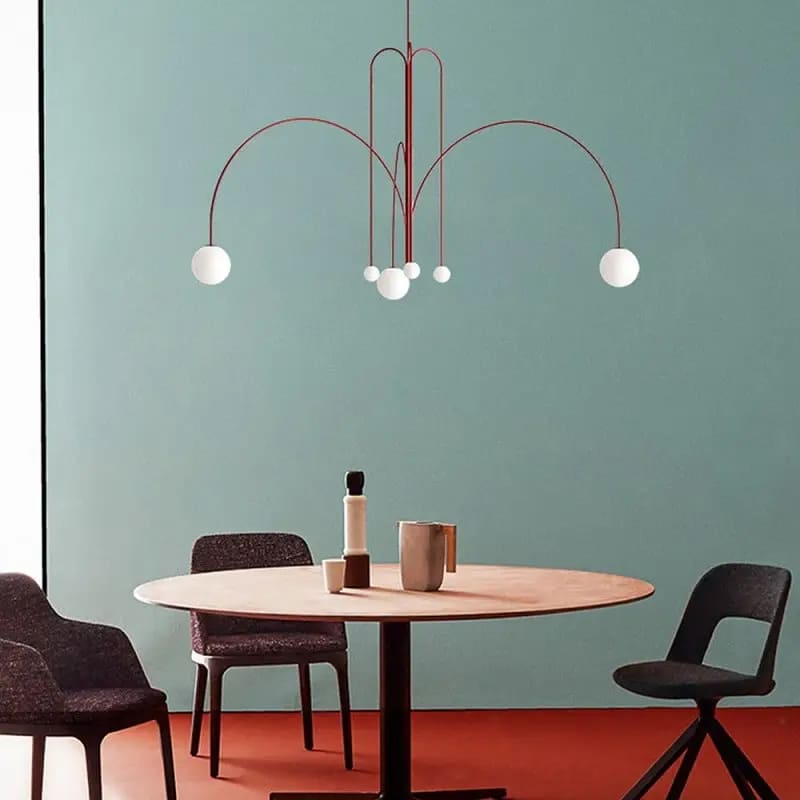 Modern Pendant Light – Metal & Glass, Adjustable Suspension