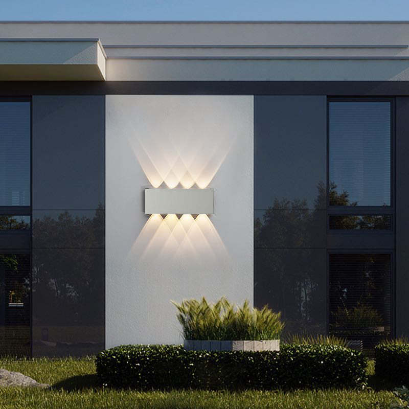 Modern Rectangular Outdoor Wall Lamp – Waterproof & Rustproof LED