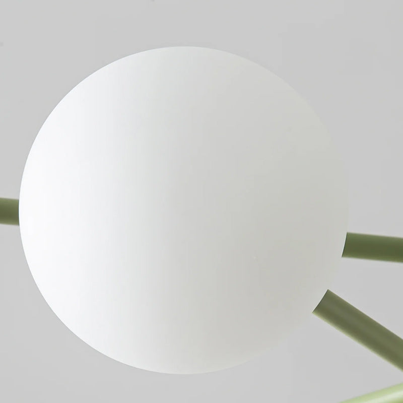 Modern Staggered Green Chandelier Design