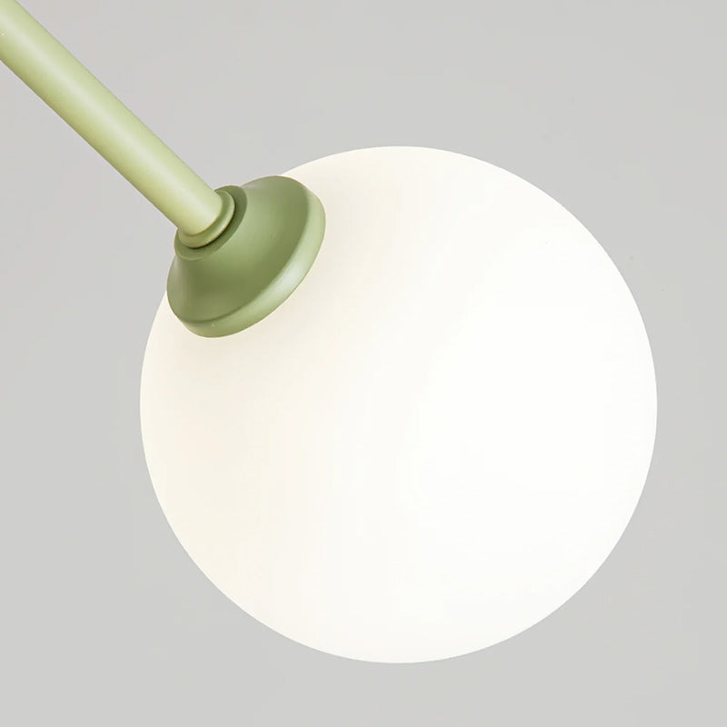 Modern Staggered Green Chandelier Design