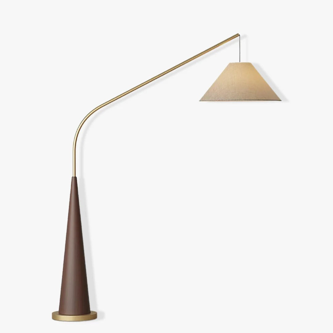 Modern Arc Floor Lamp with Linen Shade