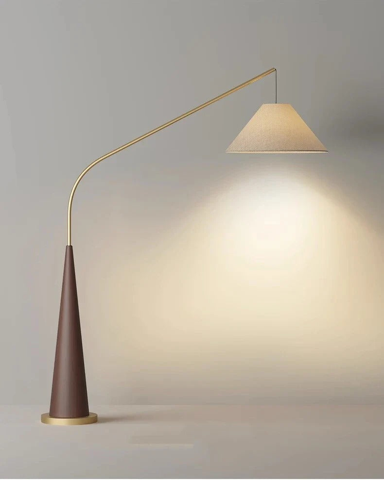 Modern Arc Floor Lamp with Linen Shade