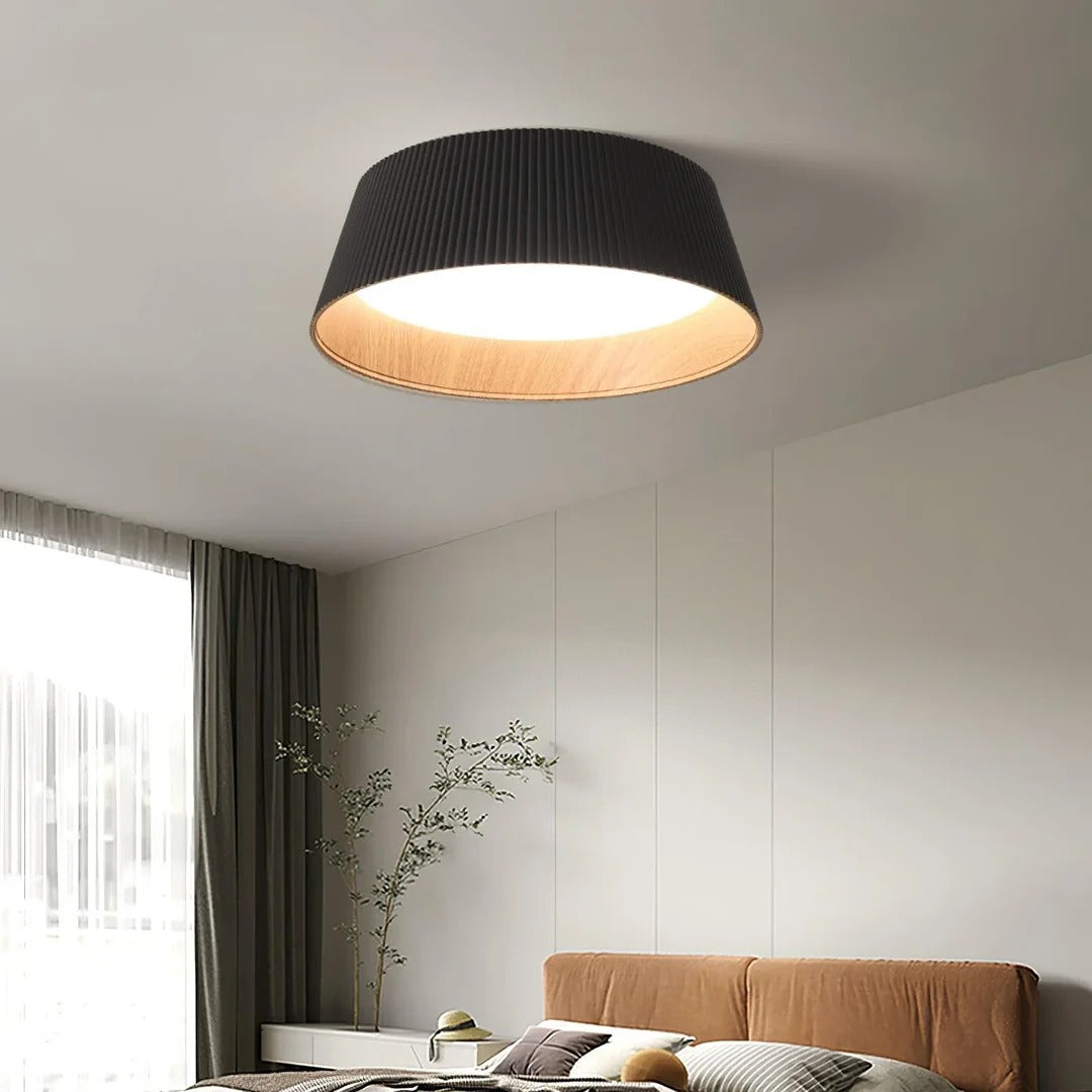 Modern Ribbed Ceiling Light Fixture