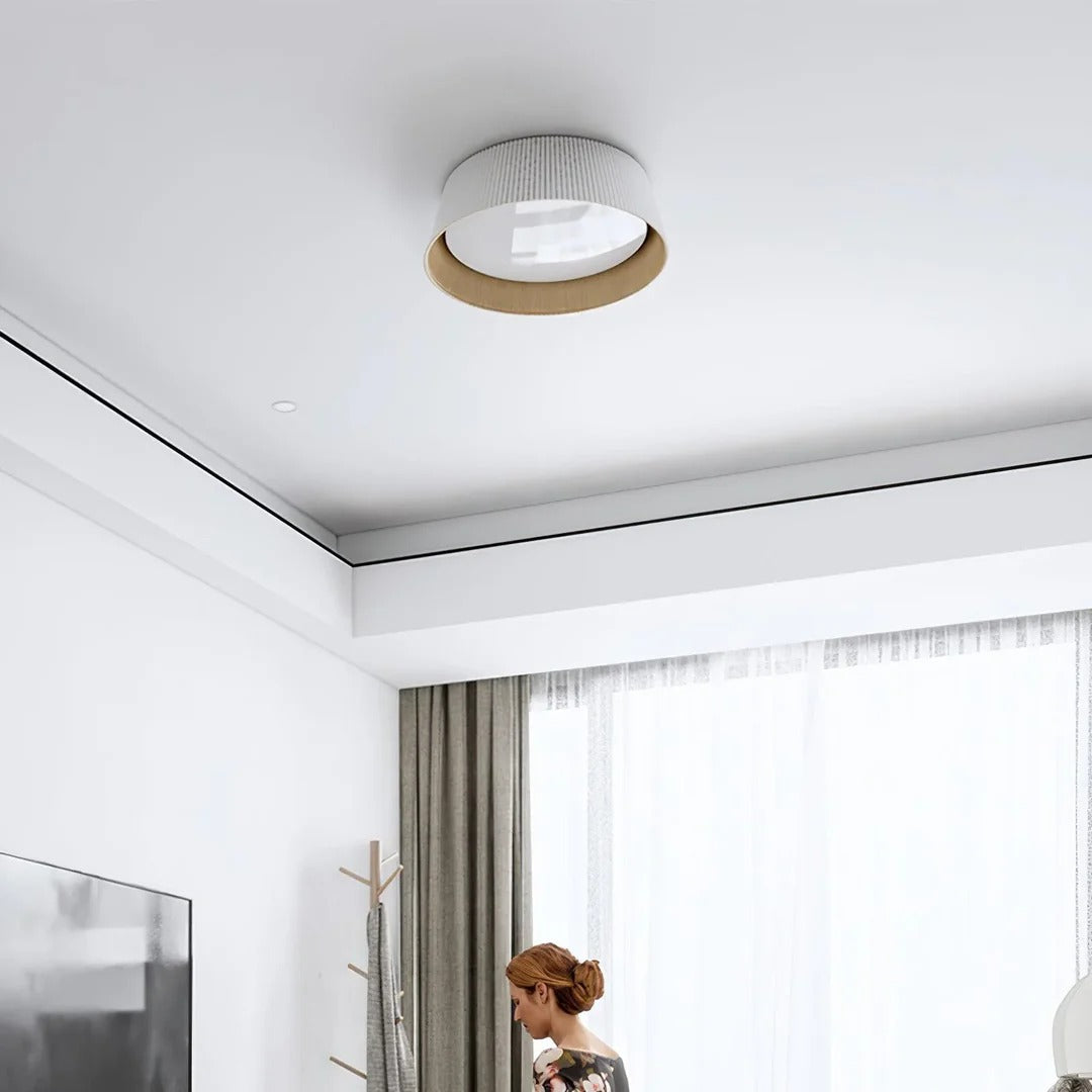 Modern Ribbed Ceiling Light Fixture