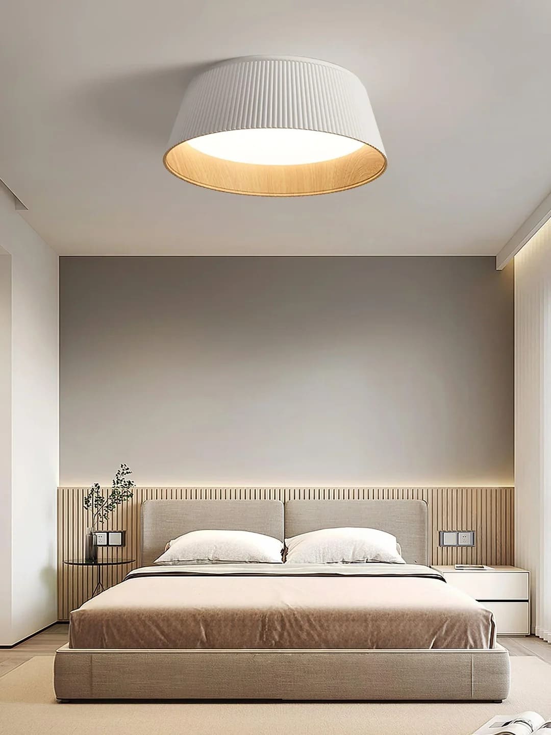 Modern Ribbed Ceiling Light Fixture