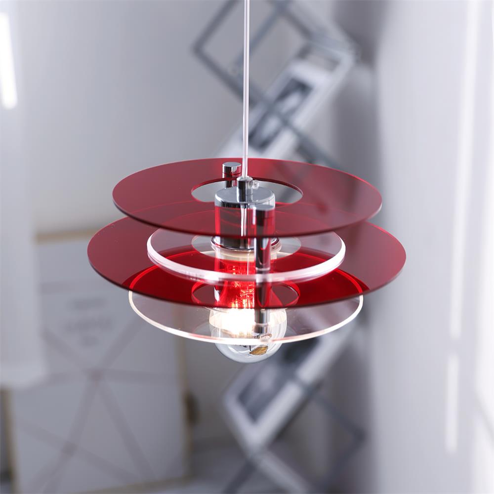 Modern UFO Pendant Light – Acrylic Discs