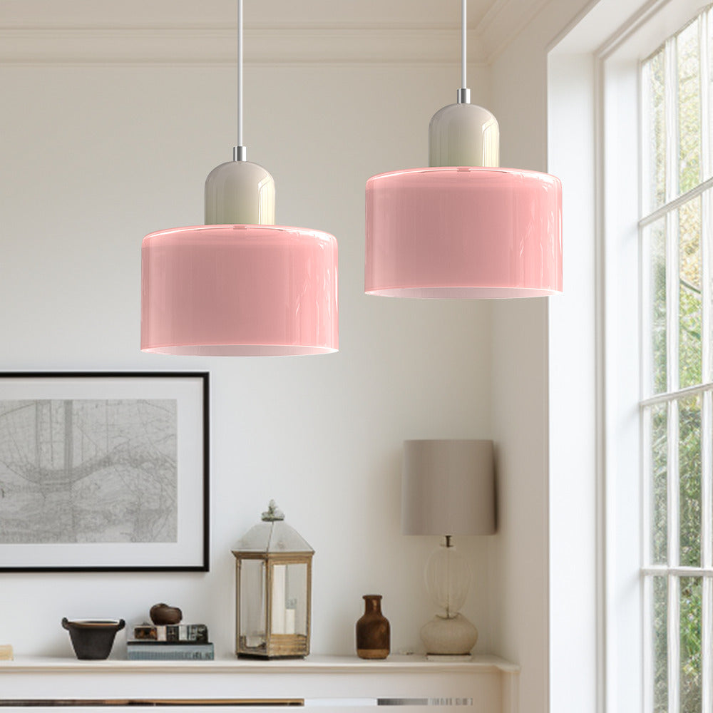 Morandi Cylinder Glass Pendant Light