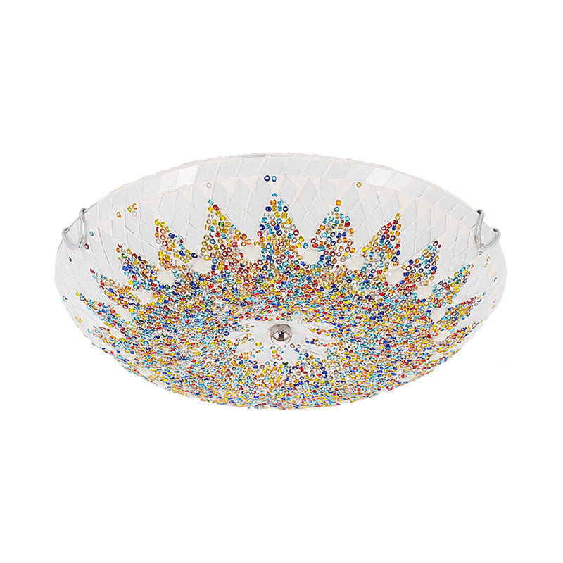 Mosaic Glass Ceiling Light – Vibrant Mediterranean Style