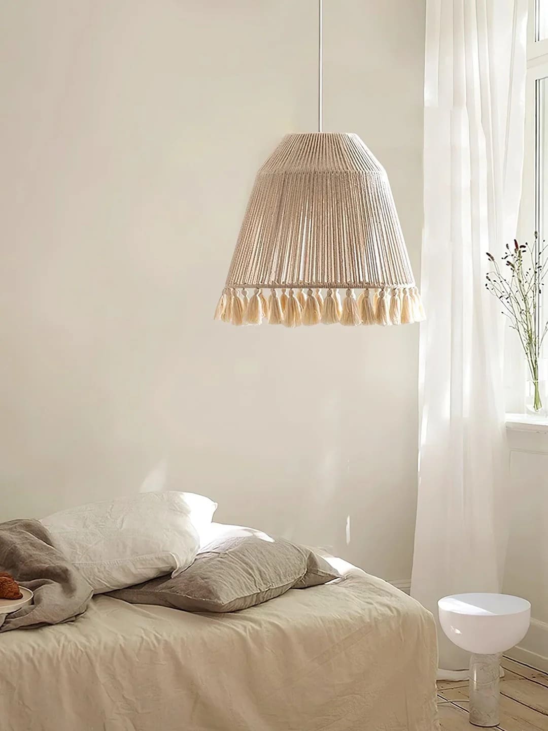 Natural Tassel Pendant Light for Stylish Decor