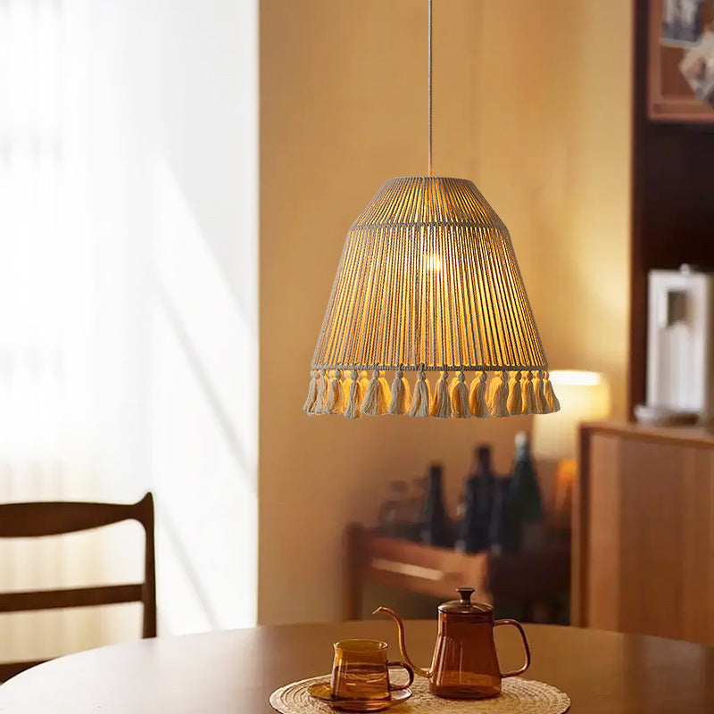 Natural Tassel Pendant Light for Stylish Decor