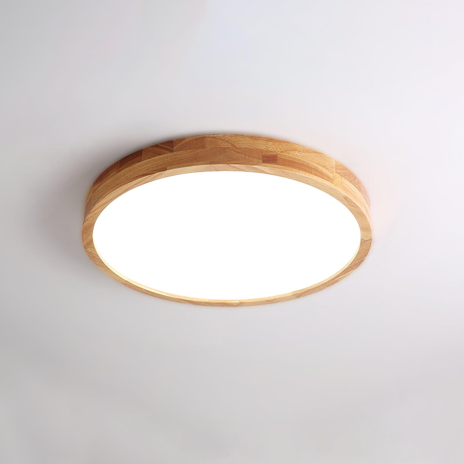 Natural Wood Ceiling Lamp – Stylish Geometric Shapes