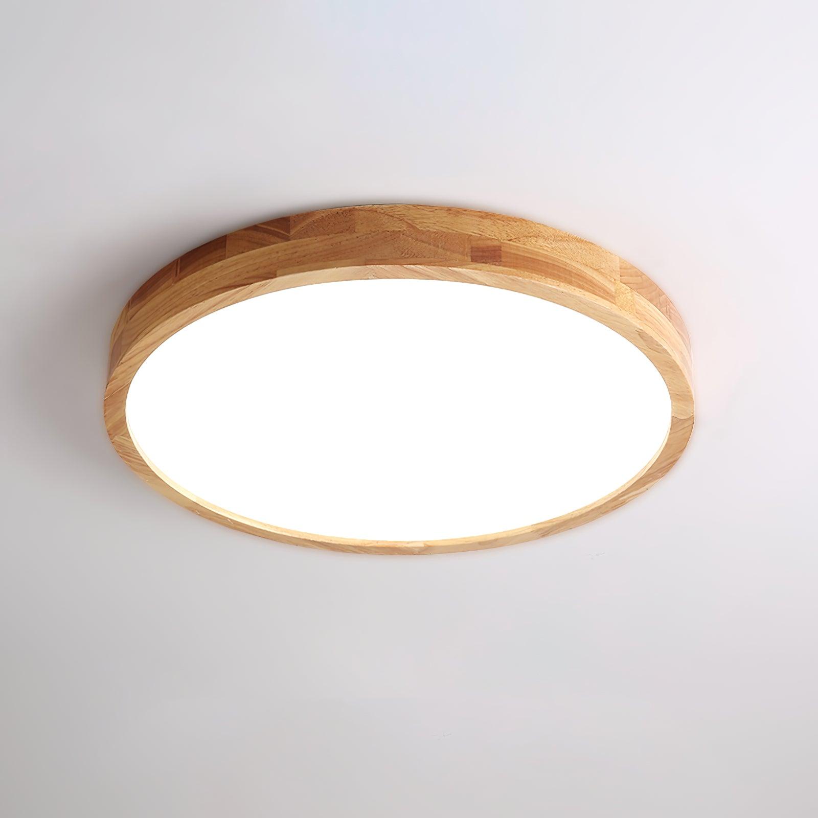 Natural Wood Ceiling Lamp – Stylish Geometric Shapes