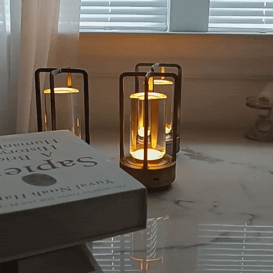Nordic Cordless Lantern Lamp – Dimmable & Water-Resistant