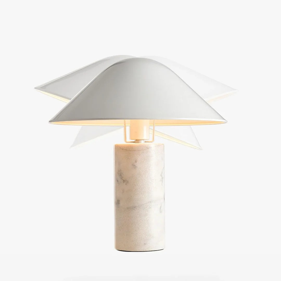 Contemporary Nordic Lamp – Marble Base, Flared Shade