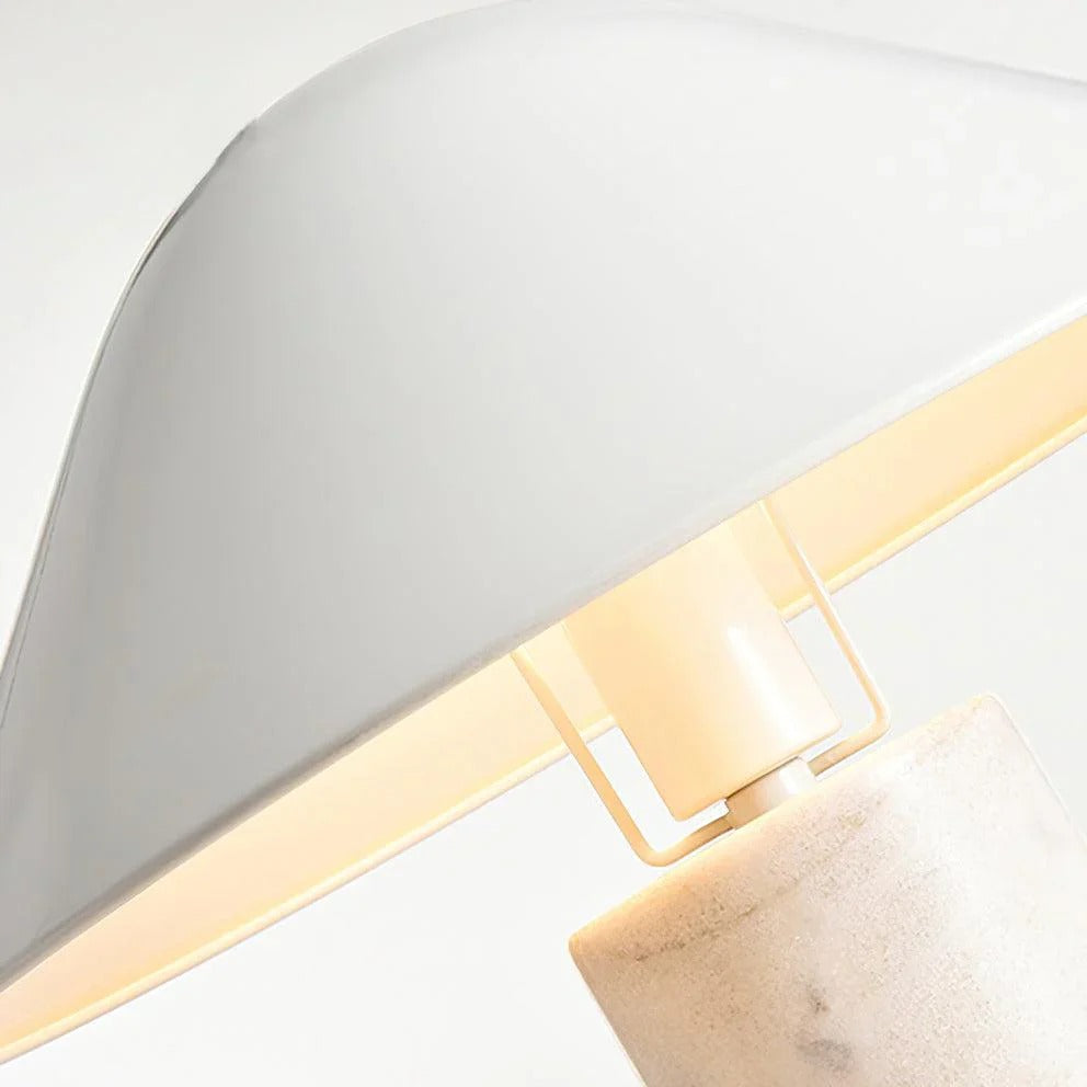 Contemporary Nordic Lamp – Marble Base, Flared Shade