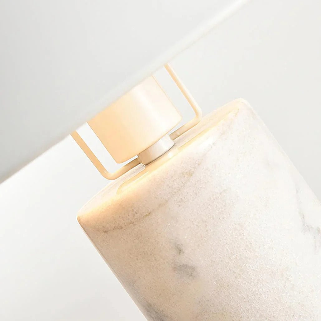 Contemporary Nordic Lamp – Marble Base, Flared Shade