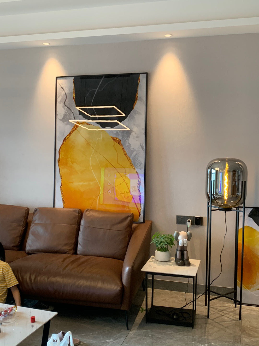 Nordic Style Glass Floor Lamp