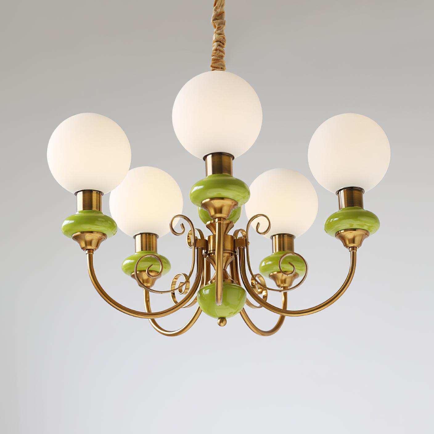 Onyx Glass Chandelier - Modern Elegance with Artful Accents