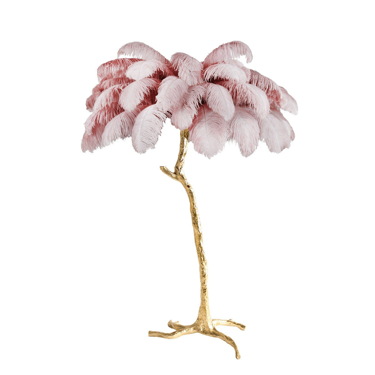 Ostrich Feather Floor Lamp – Tropical Glam Elegance