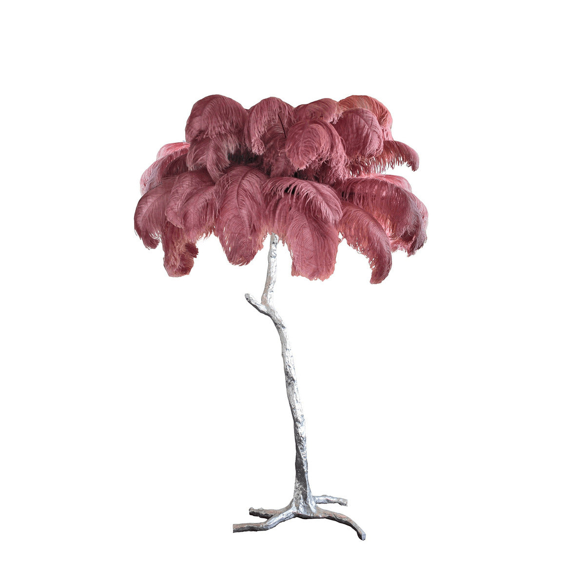 Ostrich Feather Floor Lamp – Tropical Glam Elegance